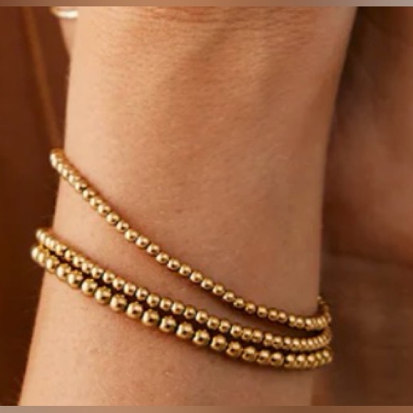 Mint & Lily Stackable Gold Beaded Bracelets - Picture 2 of 5